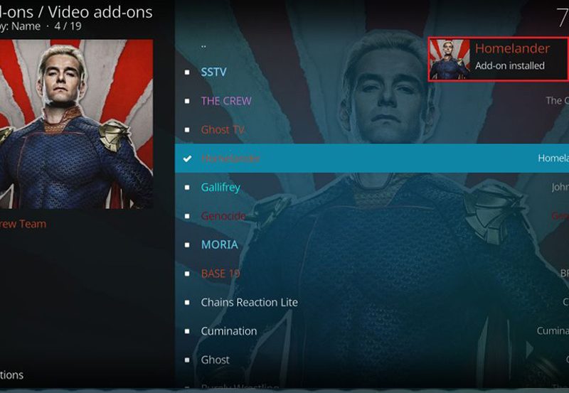 Homelander Kodi Addon